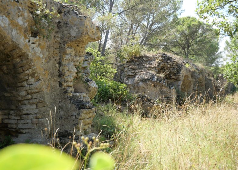 Les vestiges de l’aqueduc romain Vers pont du Gard
